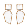 Fashion Trendy CZ Crystal Earrings For Women Statement Jewelry Geometric Drop Earrings Party Accessories