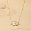 Trendy Emo Evil Eye Pendat Necklace For Women's Stainless Steel Chain Choker Necklaces Aesthetic Kpop Jewelry 2022 Korea