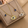 Trendy Emo Evil Eye Pendat Necklace For Women's Stainless Steel Chain Choker Necklaces Aesthetic Kpop Jewelry 2022 Korea