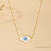 Trendy Emo Evil Eye Pendat Necklace For Women's Stainless Steel Chain Choker Necklaces Aesthetic Kpop Jewelry 2022 Korea