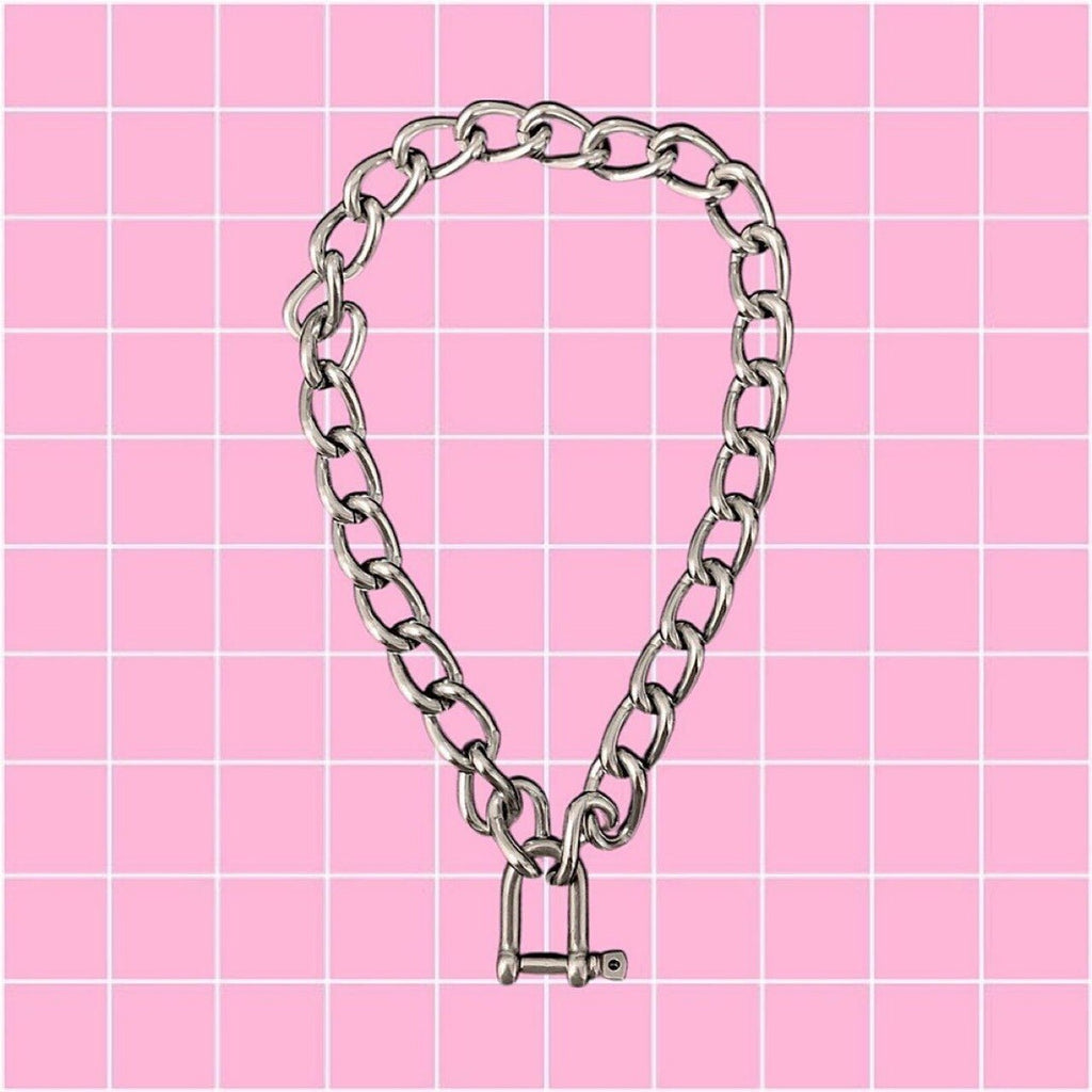 Trendy Silver Color Heart Shape Choker Necklace For Women Female Unique Temperament Wedding Party Jewelry 2021 Newest