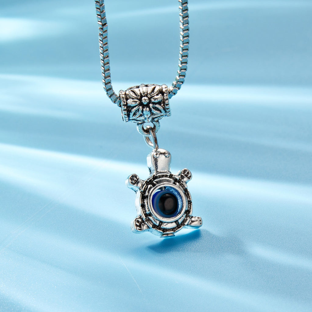 Turkish Evil Eyes Necklaces For Women Vintage Turtle Owl Elephant Butterfly Hamsa Hand Bule Eye Pendant Necklaces Party