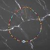 Turkish Evil Eyes Necklaces Women Bohemian Vintage Devil Pendant Choker Rainbow Seed Beads Party Collar Jewelry Gift