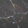 Turkish Evil Eyes Necklaces Women Bohemian Vintage Devil Pendant Choker Rainbow Seed Beads Party Collar Jewelry Gift