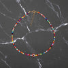 Turkish Evil Eyes Necklaces Women Bohemian Vintage Devil Pendant Choker Rainbow Seed Beads Party Collar Jewelry Gift