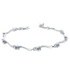 Fashion Twisted CZ 925 Sterling Silver Bracelet