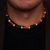 Vintage Ethnic Beaded Necklace Men Red Coral Tribal Necklace Women Ethnic Jewelry Surfer Necklace Gift For Him CO-07