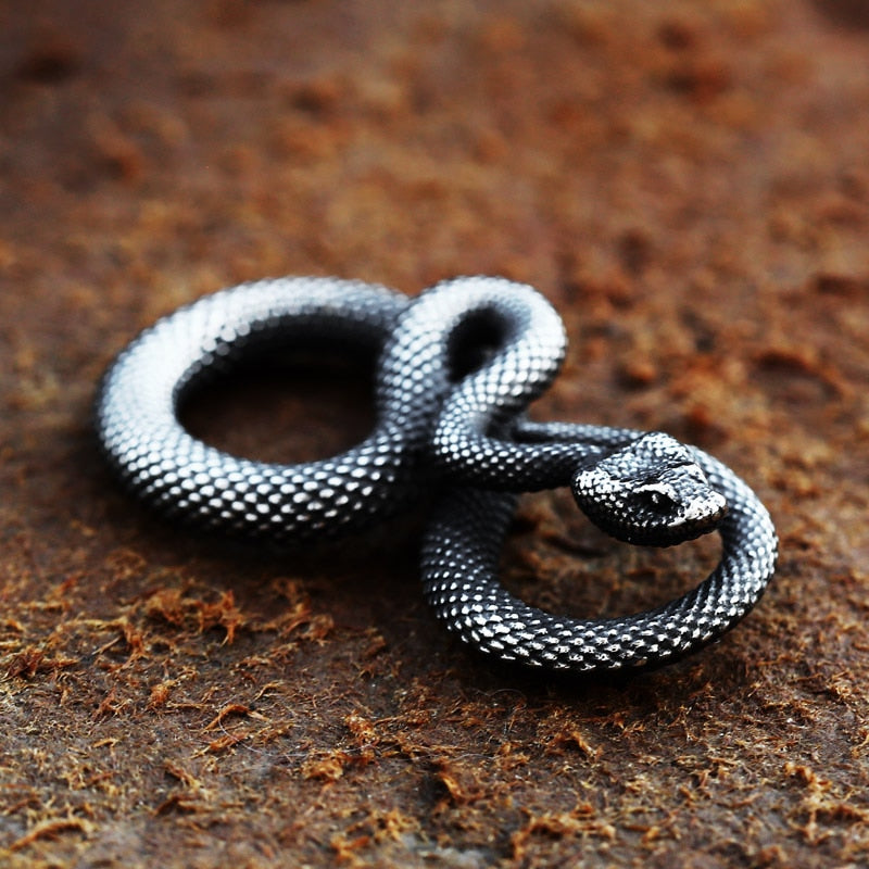 Vintage Women Men Snake Stainless Steel Pendant Chain Necklace Jewelry BP8-492