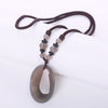 Fashion Water Drop pendant Stone Amber Pendant Necklace Rock Quartz Crystal Healing Chakra Pendant Necklace for Women Jewelry