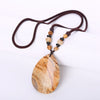 Fashion Water Drop pendant Stone Amber Pendant Necklace Rock Quartz Crystal Healing Chakra Pendant Necklace for Women Jewelry