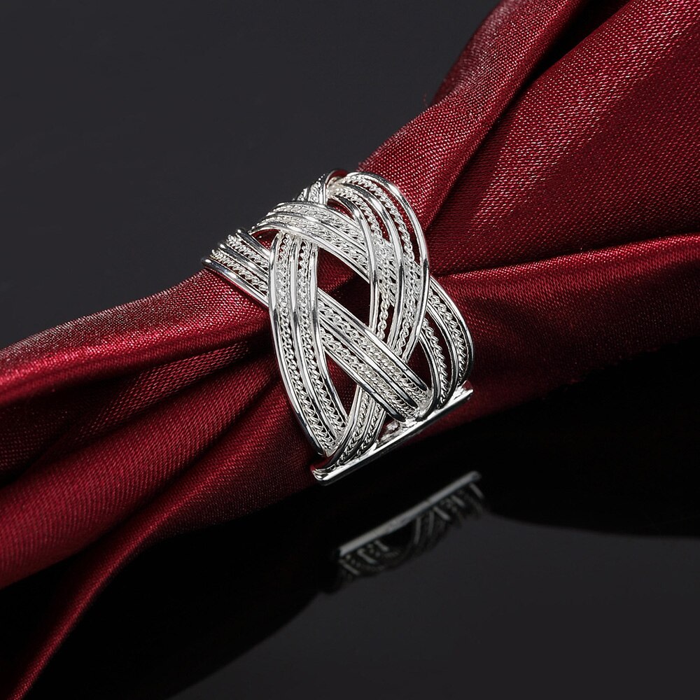 Weave Network Rings For Women Wedding Engagement Ring Vintage Party  Fine Jewelry GaaBou Jewellery
