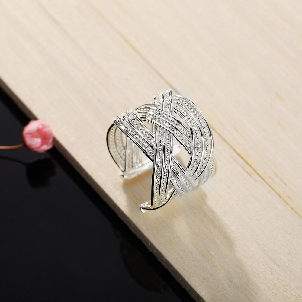 Weave Network Rings For Women Wedding Engagement Ring Vintage Party  Fine Jewelry GaaBou Jewellery