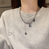 Wild Sweater Chain Simple Cute Bear Necklace For Women Ins Hip-hop Smiley Face Pendant Necklace Girl Party Jewelry Gifts