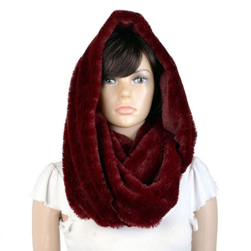 Fashion Winter scarfs necklace women thick faux fur scarves neckerchief hood large size thick chunky loop infinity scarf NL-2132