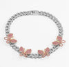 Women 12 Styles Cuban Butterfly Necklace Choker for Unisex Hip Hop  Candy Color Crystal Rhinestone Jewelry Choker