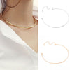 Women Choker Collar Open Cuff Necklace Chain Charming Hollow Heart Choker Necklace Girl Simple Trendy Jewelry