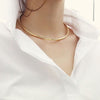 Women Choker Collar Open Cuff Necklace Chain Charming Hollow Heart Choker Necklace Girl Simple Trendy Jewelry