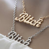 Women Clavicle Necklaces Bitch Letters Pendant Necklace Fine Jewelry Gift H9