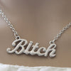 Women Clavicle Necklaces Bitch Letters Pendant Necklace Fine Jewelry Gift H9