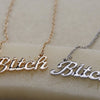 Women Clavicle Necklaces Bitch Letters Pendant Necklace Fine Jewelry Gift H9