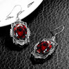 Fashion Women Earrings Charm 925 Sterling Sliver Jewelry Earring Created Emerald Ruby Topaz Stone Party Wedding Earring Vintage