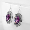 Fashion Women Earrings Charm 925 Sterling Sliver Jewelry Earring Created Emerald Ruby Topaz Stone Party Wedding Earring Vintage