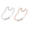 Fashion Women Girl Simple Metal Wave Rings Mix Colors Beach Lovers Ring Jewelry Size 7-10