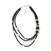 Women Gold Black Silicone Rubber Layered Big Chunky Statement Boho Necklace Collar Mujer Colar Feminino Ketting Jewelry