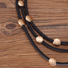 Women Gold Black Silicone Rubber Layered Big Chunky Statement Boho Necklace Collar Mujer Colar Feminino Ketting Jewelry