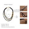 Women Gold Black Silicone Rubber Layered Big Chunky Statement Boho Necklace Collar Mujer Colar Feminino Ketting Jewelry