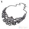 Women  Hollow Bib Choker Statement Vintage necklaces pendants 1FUK