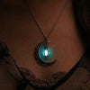Women Hollow Moon Pumpkin Pendant Love Bird Cage Luminous Bead Chain Necklace Party Fantasy Jewelry Accessory Gift