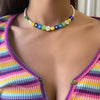 Women Jewelry Colorful Seed beads Necklace Bohemia Style 2021 Popular Style Acrylic Beads Choker Necklace For Party Gift