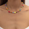 Women Jewelry Colorful Seed beads Necklace Bohemia Style 2021 Popular Style Acrylic Beads Choker Necklace For Party Gift