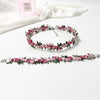 Women Necklace Bracelet Temperament Flower Shape Embroidery Clavicle Chain Temperament Jewelry Daily Accessories