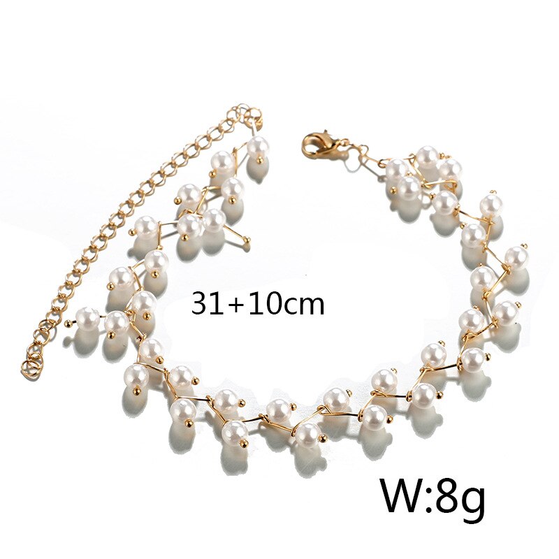 Women Necklace Choker Pearl Necklace Statement Ladies Collares Gold Color Alloy Jewelry Birthday Gift