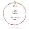 Women Necklace Colorful Rice Bead Necklace Geometric Round Pearl Necklace Lady Clavicle Chain Trend Female Jewelry
