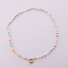 Women Necklace Colorful Rice Bead Necklace Geometric Round Pearl Necklace Lady Clavicle Chain Trend Female Jewelry