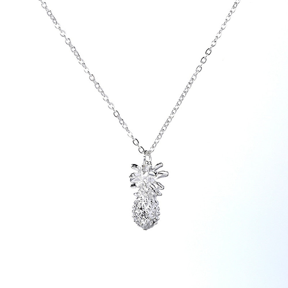 Women Pineapple Pendant Necklace Vintage Fruit Cute Choker Link Chain Necklaces Jewelry Accessories Girls Gift