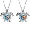 Women Rhinestone Turtle Mother Baby Pendant Chain Necklace Jewelry Gift