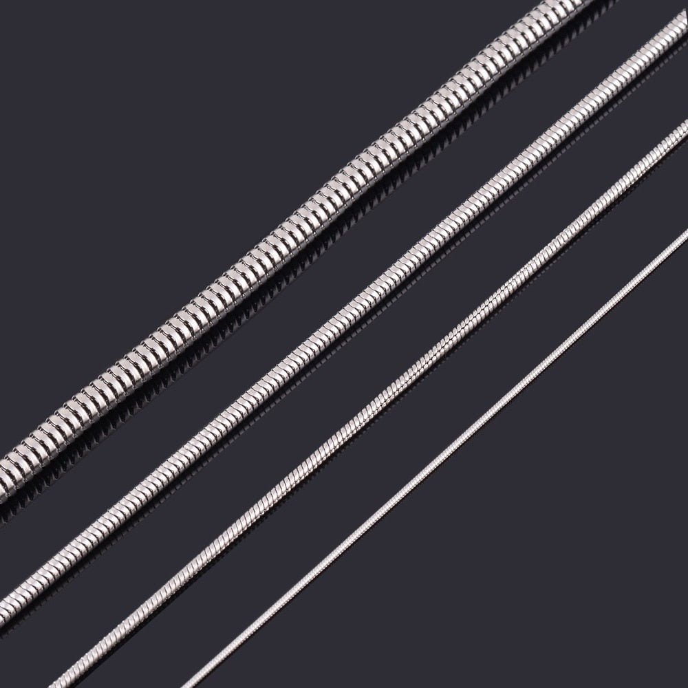 Fashion Women and Men Snake Necklace Chain 316L Stainless Steel Necklace For High Quality Silver Color Jewelry Chain