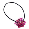 Women chain jewelry Wihte Pearl Pink Baroque Shell Flower Pendant Necklace Jewelry Women Gift Party