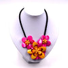Women chain jewelry  mop  Pink and yellow shell flower necklace   Jewelry Gift