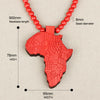 Wood Made Necklace Pendant & Chain African Map Gift for Men/Women Ethiopian Trendy Jewelry Accessories