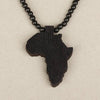Wood Made Necklace Pendant & Chain African Map Gift for Men/Women Ethiopian Trendy Jewelry Accessories