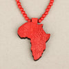Wood Made Necklace Pendant & Chain African Map Gift for Men/Women Ethiopian Trendy Jewelry Accessories