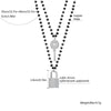 Zircon Key Padlock Pendant Choker Necklaces for Women Double Layer Black Crystal Beads Chain Necklace Jewelry