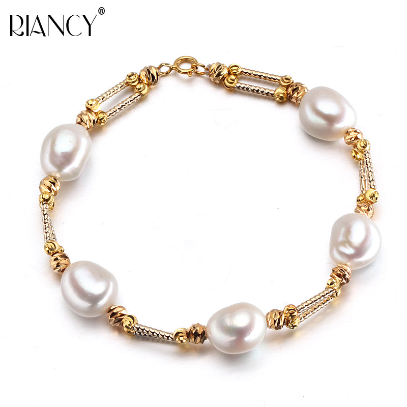 Fashion baroque natural pearl bracelet for women, trendy real pearl jewelry 925 silver birthd gift high quality