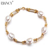 Fashion baroque natural pearl bracelet for women, trendy real pearl jewelry 925 silver birthd gift high quality