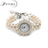 Fashion beautiful natural pearl bracelet watch,trendy girl bracelet birthd gift